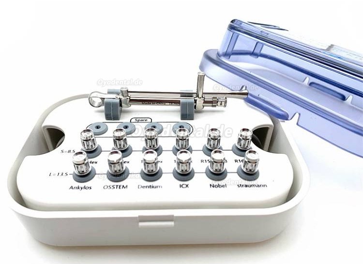 Dental Drehmomentschlüssel Ratsche 10-70NCM 12 * Treiber & 1 * Schraubenschlüssel-Kit-Halter
